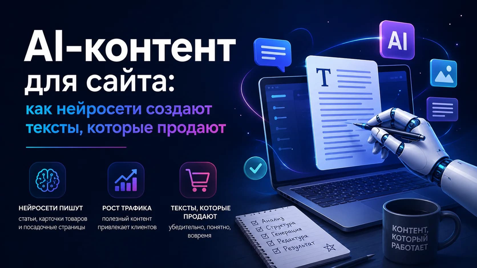 AI-контент для сайта: как нейросети создают тексты, которые продают