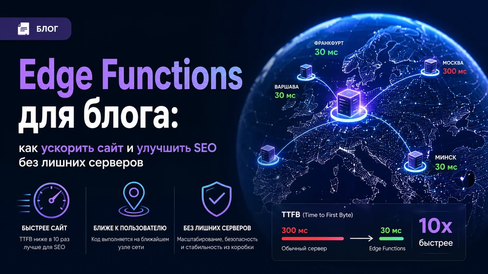 Edge Functions для блога: как ускорить сайт и улучшить SEO без лишних серверов