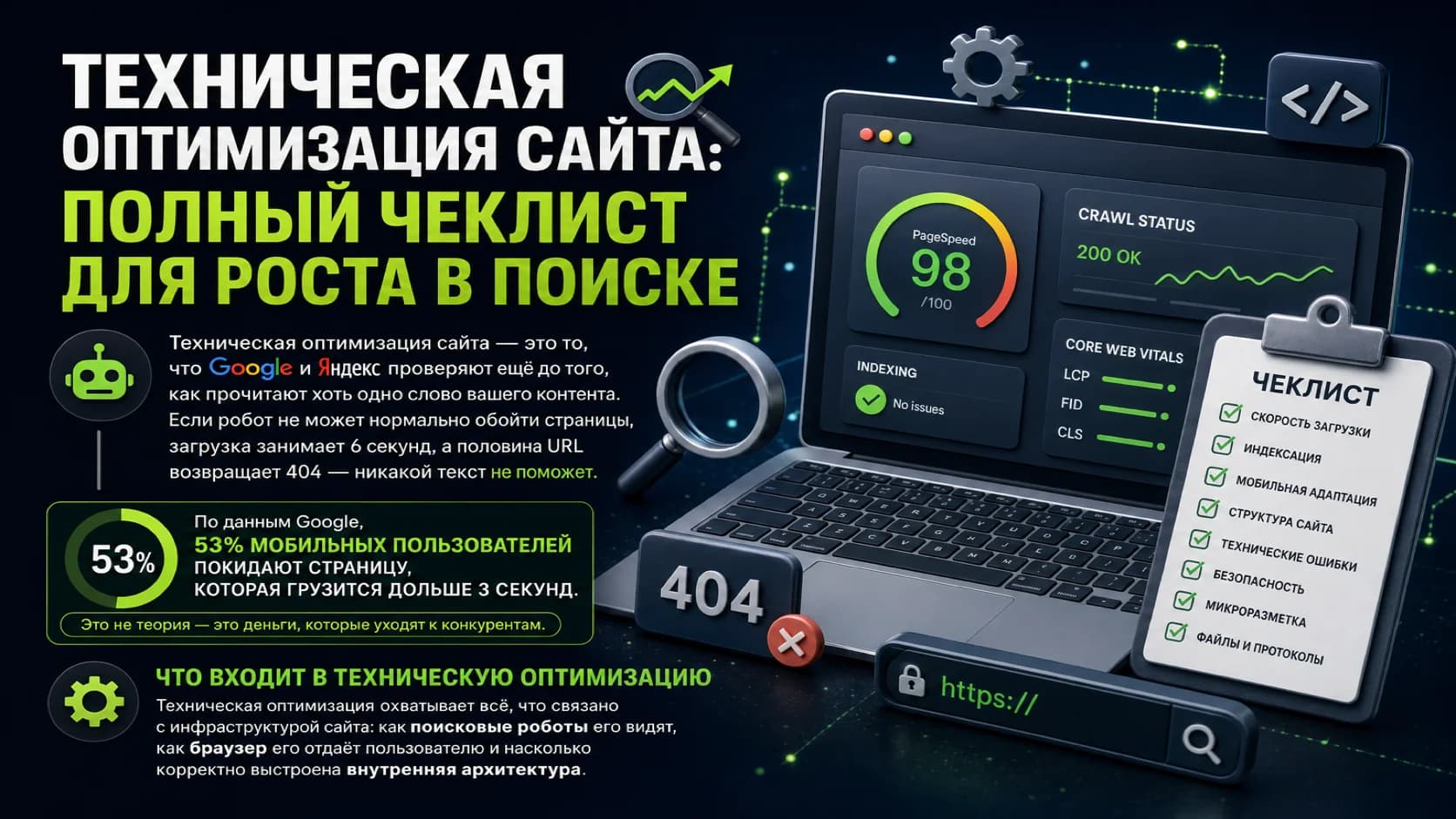 Техническая оптимизация сайта: полный чеклист для роста в поиске